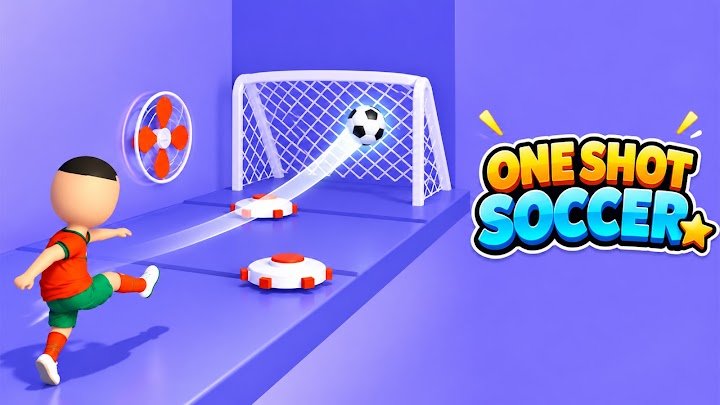 One Shot Soccer: Swipe & Score screenshot