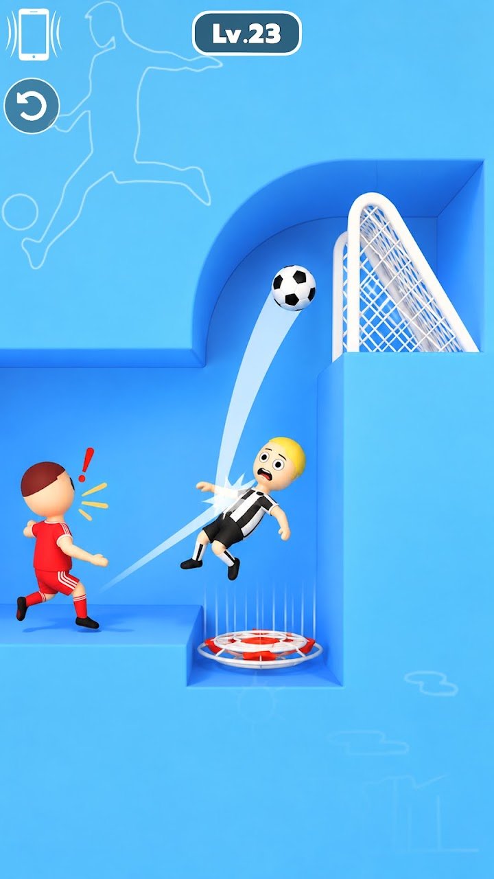 One Shot Soccer: Swipe & Score screenshot