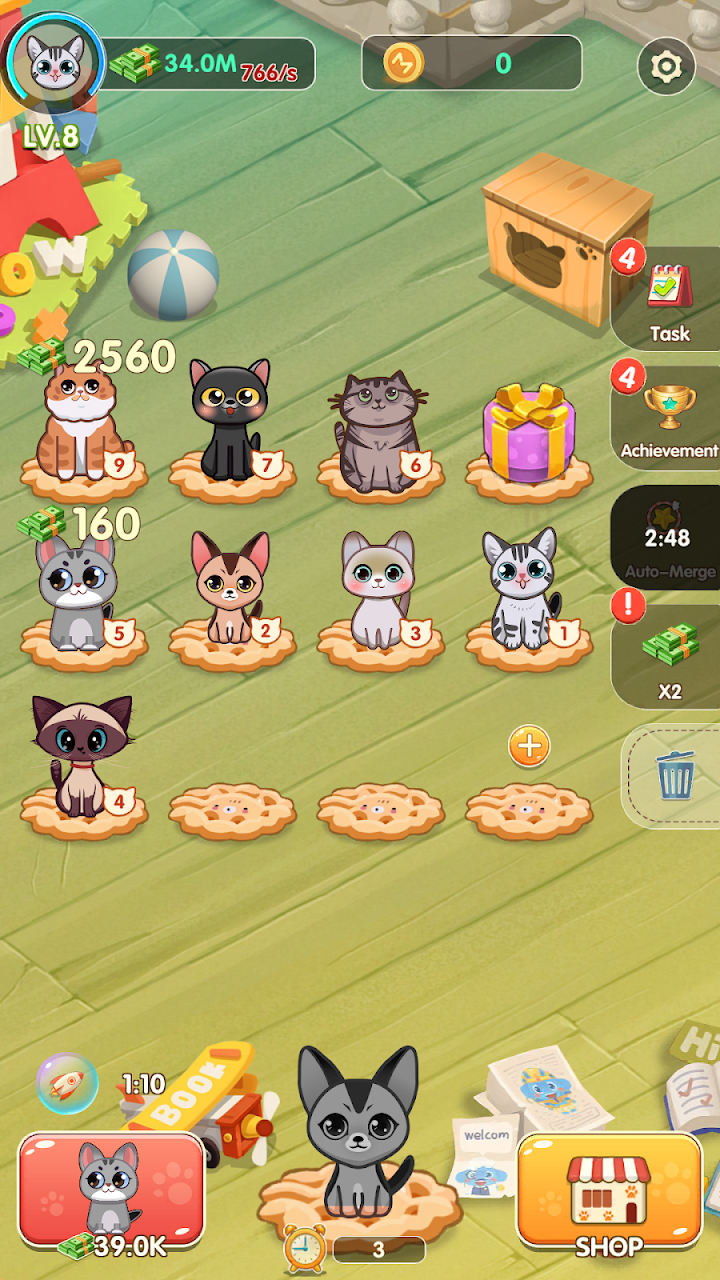 Kitty Evolution: Merge Game screenshot